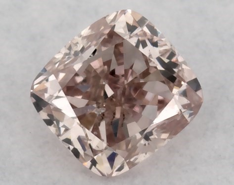 GIA 0.21 Carat Fancy Brownish Pink-SI2 Cushion Modified Cut Diamond